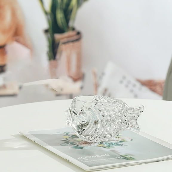 Crystal Fish Rustic Vases for Home Decor，Ceramic Vase for Dining Table Decor，Decorative Vase，Trumpet ﻿