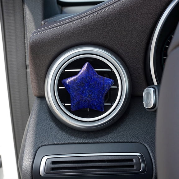 Crystal Five-Pointed Star Car Air Vent Clip, Exquisite Rhinestone Decor for Auto Interior