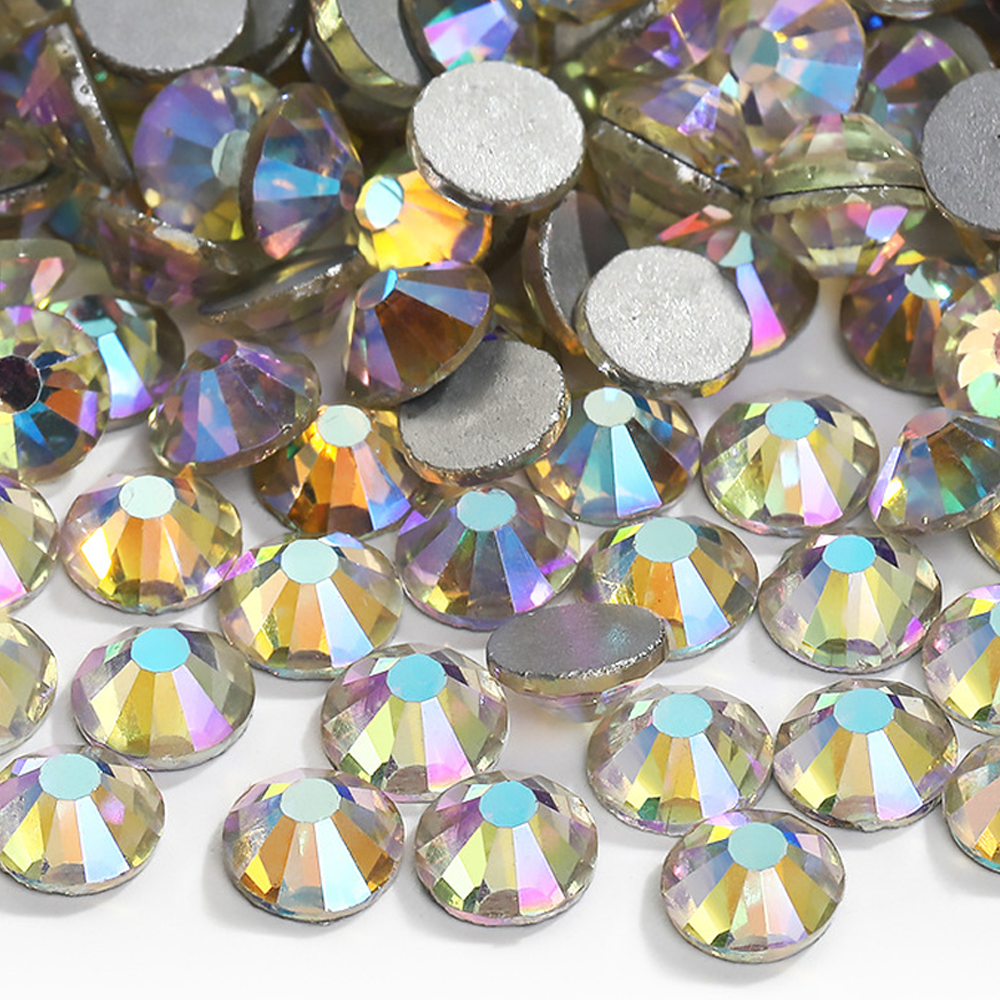 Glitter Top Rhinestones, Flatback Shine Crystals, Strass Beads, Glue  Garment Stones, Hotfix Rhinestones for Clothes, Ss6-Ss30
