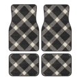 thumbnail image 1 of Crystal Fleece Car Floor Mats Set Of Four - Bottom Injection Molded For Easy Installation To Prevent Interior Contamination Suitable For Most Cars Argyle Plaid Dimgray_40978_1, 1 of 7