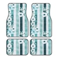 thumbnail image 1 of Crystal Fleece Car Floor Mats Set Of Four - Bottom Injection Molded For Easy Installation To Prevent Interior Contamination Suitable For Most Cars Lightseagreen Stripe_1, 1 of 7