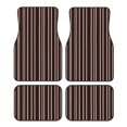thumbnail image 1 of Crystal Fleece Car Floor Mats Set Of Four - Bottom Injection Molded For Easy Installation To Prevent Interior Contamination Suitable For Most Cars Maroon Stripe_1, 1 of 7