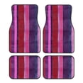 thumbnail image 1 of Crystal Fleece Car Floor Mats Set Of Four - Bottom Injection Molded For Easy Installation To Prevent Interior Contamination Suitable For Most Cars Mediumvioletred Stripe_4, 1 of 7