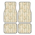 thumbnail image 1 of Crystal Fleece Car Floor Mats Set Of Four - Bottom Injection Molded For Easy Installation To Prevent Interior Contamination Suitable For Most Cars Palegreen Stripe Hand-Drawn Sketch_1, 1 of 7