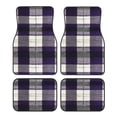 thumbnail image 1 of Crystal Fleece Car Floor Mats Set Of Four - Bottom Injection Molded For Easy Installation To Prevent Interior Contamination Suitable For Most Cars Purple Buffalo Plaid Check Tartan Scotland_2, 1 of 7