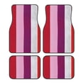 thumbnail image 1 of Crystal Fleece Car Floor Mats Set Of Four - Bottom Injection Molded For Easy Installation To Prevent Interior Contamination Suitable For Most Cars Purplish Red Stripe_82927_4, 1 of 7