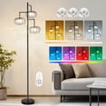 thumbnail image 1 of Crystal Floor Lamp with Wireless Rechargeable RGB Bulb, 15 Color Modes, Remote-Controlled Standing Light for Bedroom and Living Room, 1 of 11