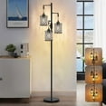 thumbnail image 1 of Crystal Floor Lamps for Living Room, 3-Light Black Floor Lamp, Standing Tall Lamp with Elegant K9 Crystal Shade & Rotary Switch, Modern Corner Floor Lamp for Bedroom, Home Office, Reading, 1 of 8