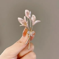 Crystal Flower Brooch Lapel Pin Rhinestone Jewelry Female Wedding Pins Large Brooches For Women Corsage Clothing Accessories