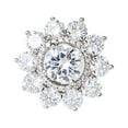 thumbnail image 1 of Crystal Flower Brooch Women Shirt Lapel Pins Buckle Buttons Metal Tie, 1 of 8