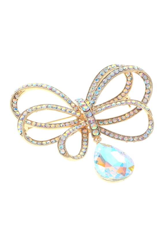 Crystal Flower Brooch