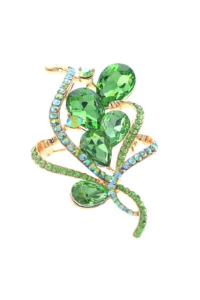 Crystal Flower Brooch