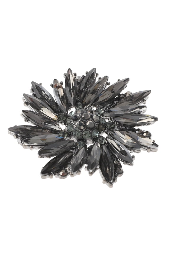 Crystal Flower Brooch