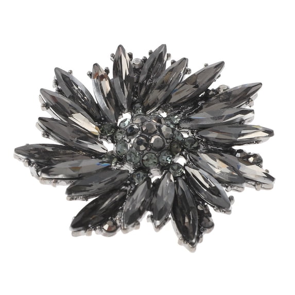 Crystal Flower Brooch