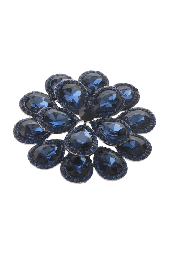 Crystal Flower Brooch
