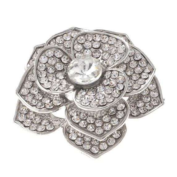 Crystal Flower Brooch