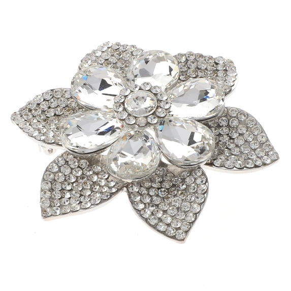 Crystal Flower Brooch