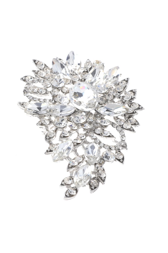 Crystal Flower Brooch