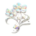 thumbnail image 1 of Crystal Flower Brooch, 1 of 2