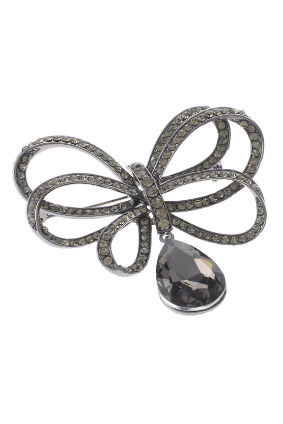 Crystal Flower Brooch