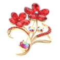 thumbnail image 1 of Crystal Flower Brooch, 1 of 2