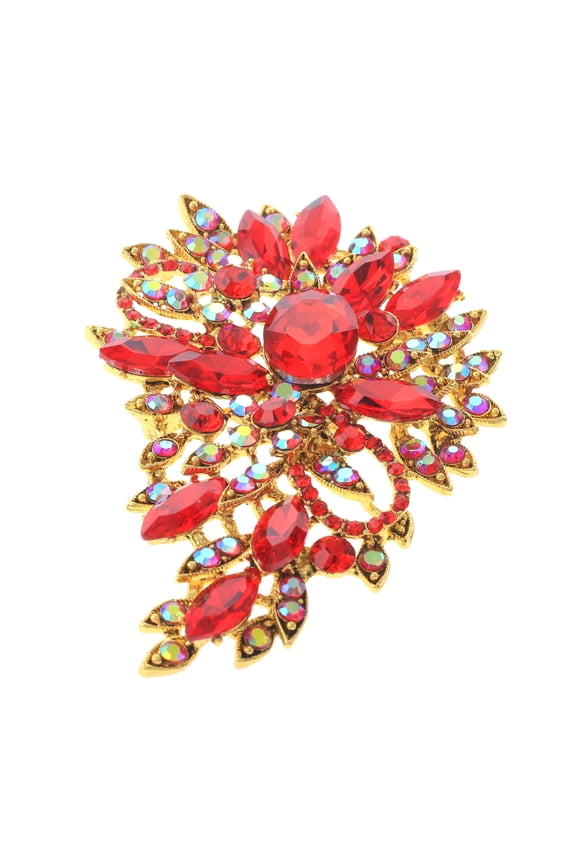 Crystal Flower Brooch
