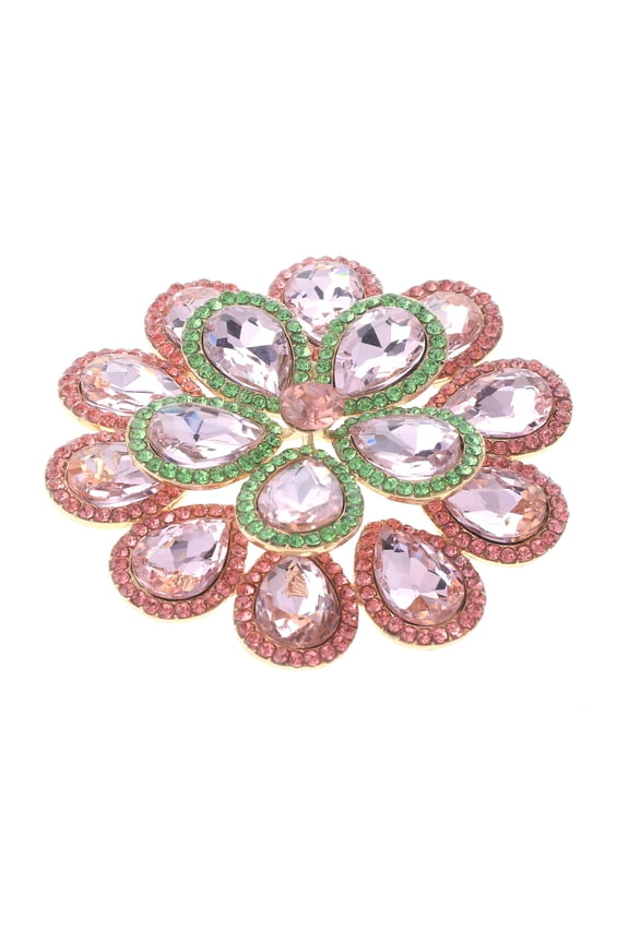 Crystal Flower Brooch