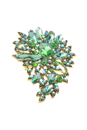 Crystal Flower Brooch