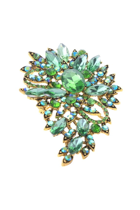 Crystal Flower Brooch