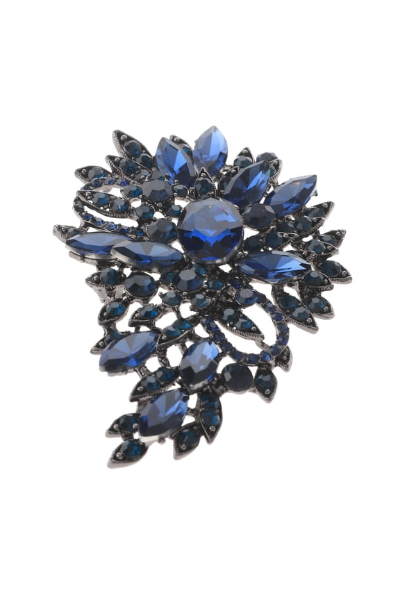 Crystal Flower Brooch