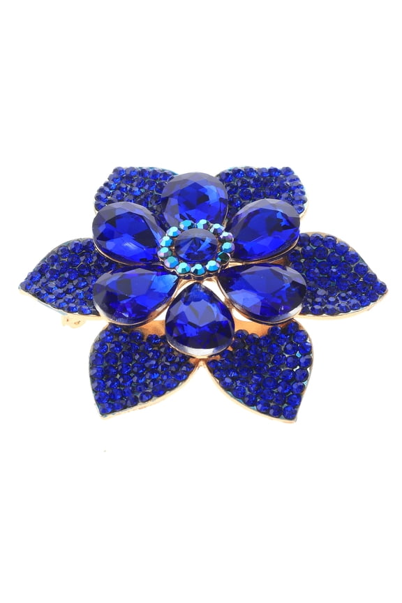 Crystal Flower Brooch