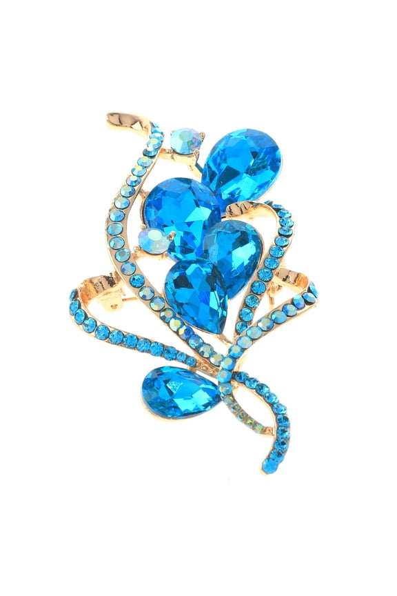 Crystal Flower Brooch