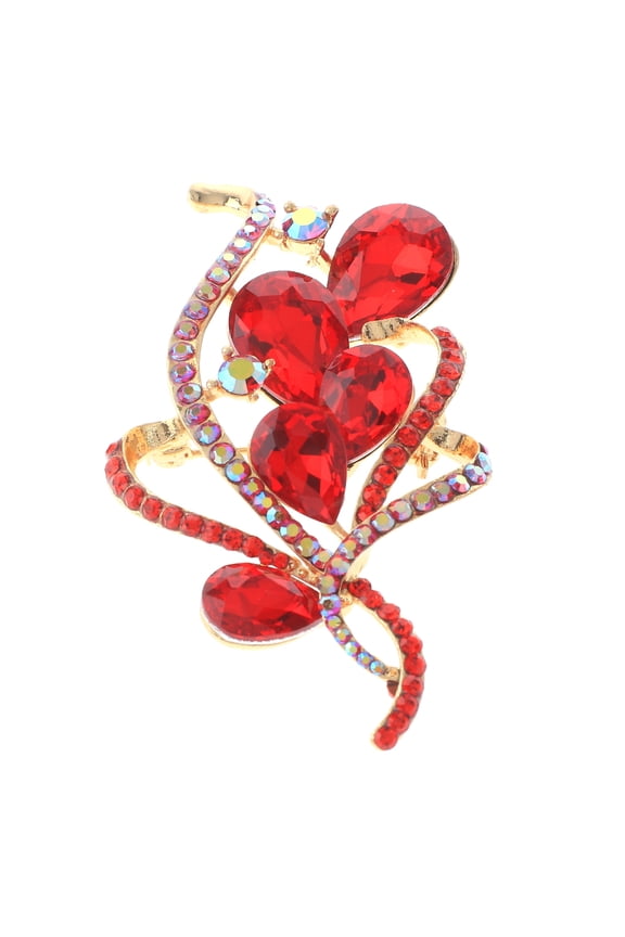 Crystal Flower Brooch