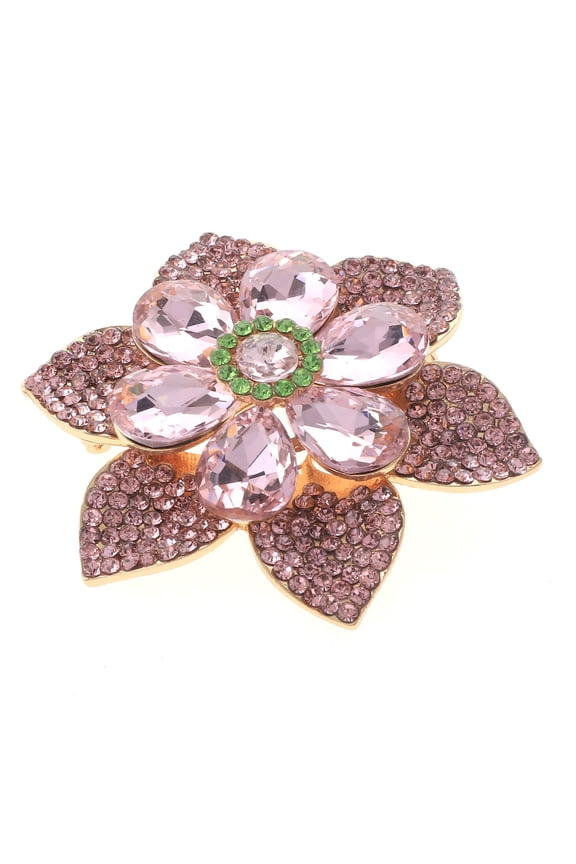 Crystal Flower Brooch