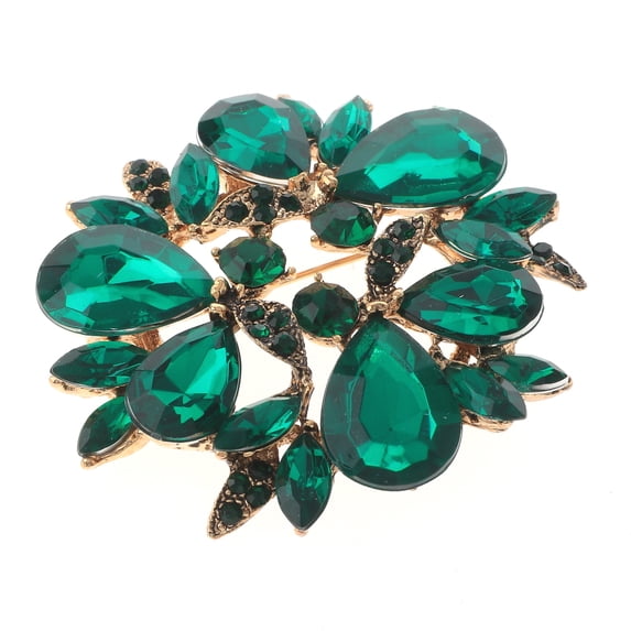 Crystal Flower Brooch