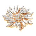 thumbnail image 1 of Crystal Flower Brooch, 1 of 2
