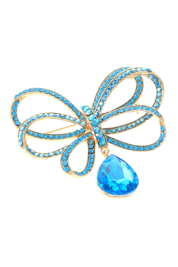 Crystal Flower Brooch