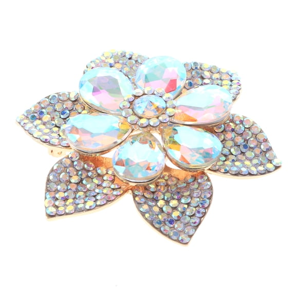 Crystal Flower Brooch