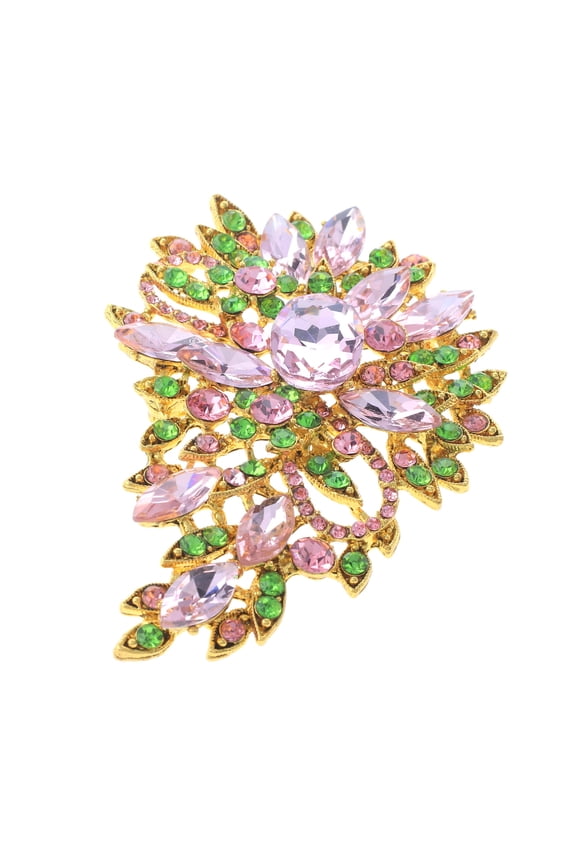Crystal Flower Brooch