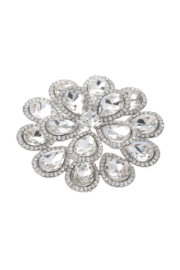 Crystal Flower Brooch