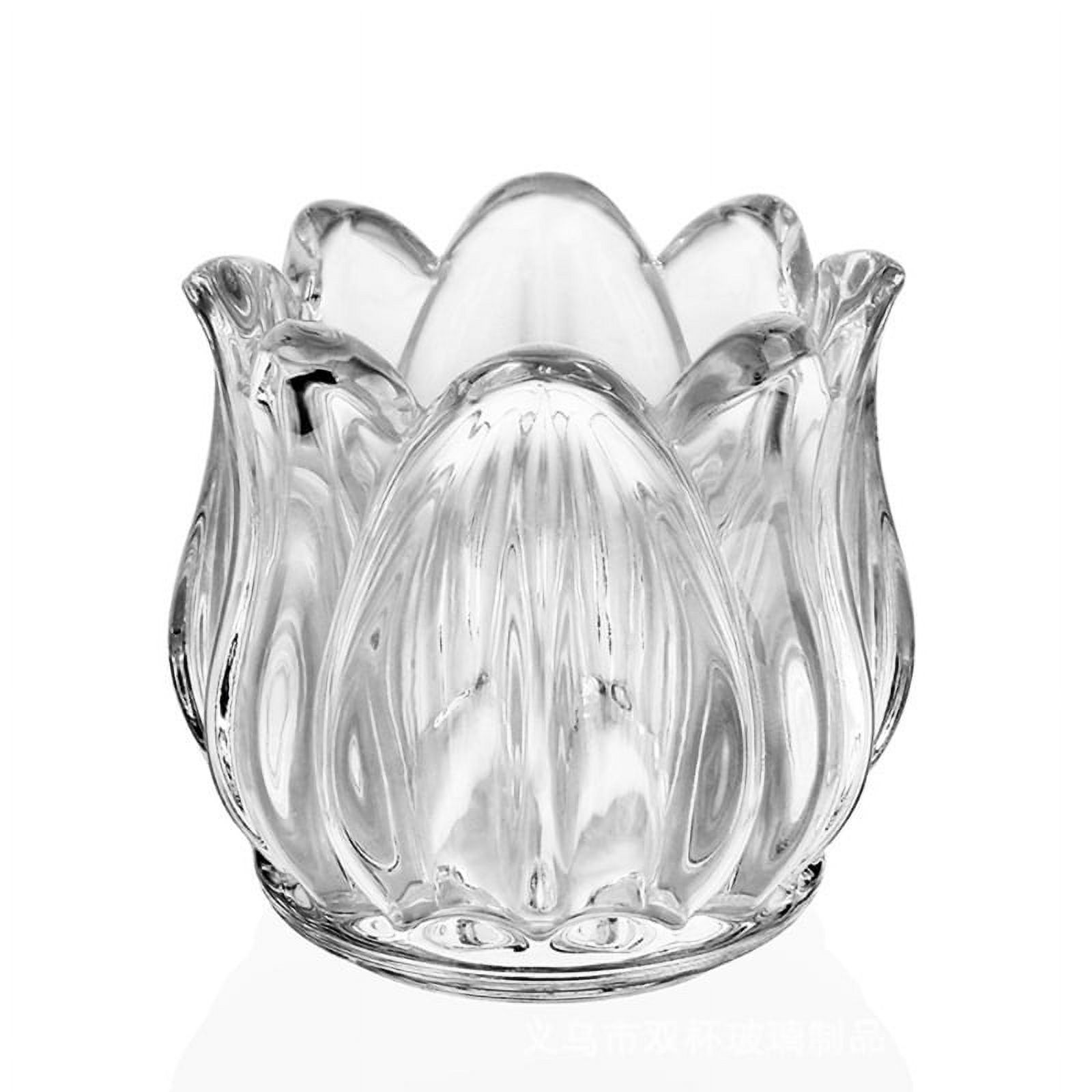 Crystal Flower Candle Holder Glass Cup Candleholder Tealight