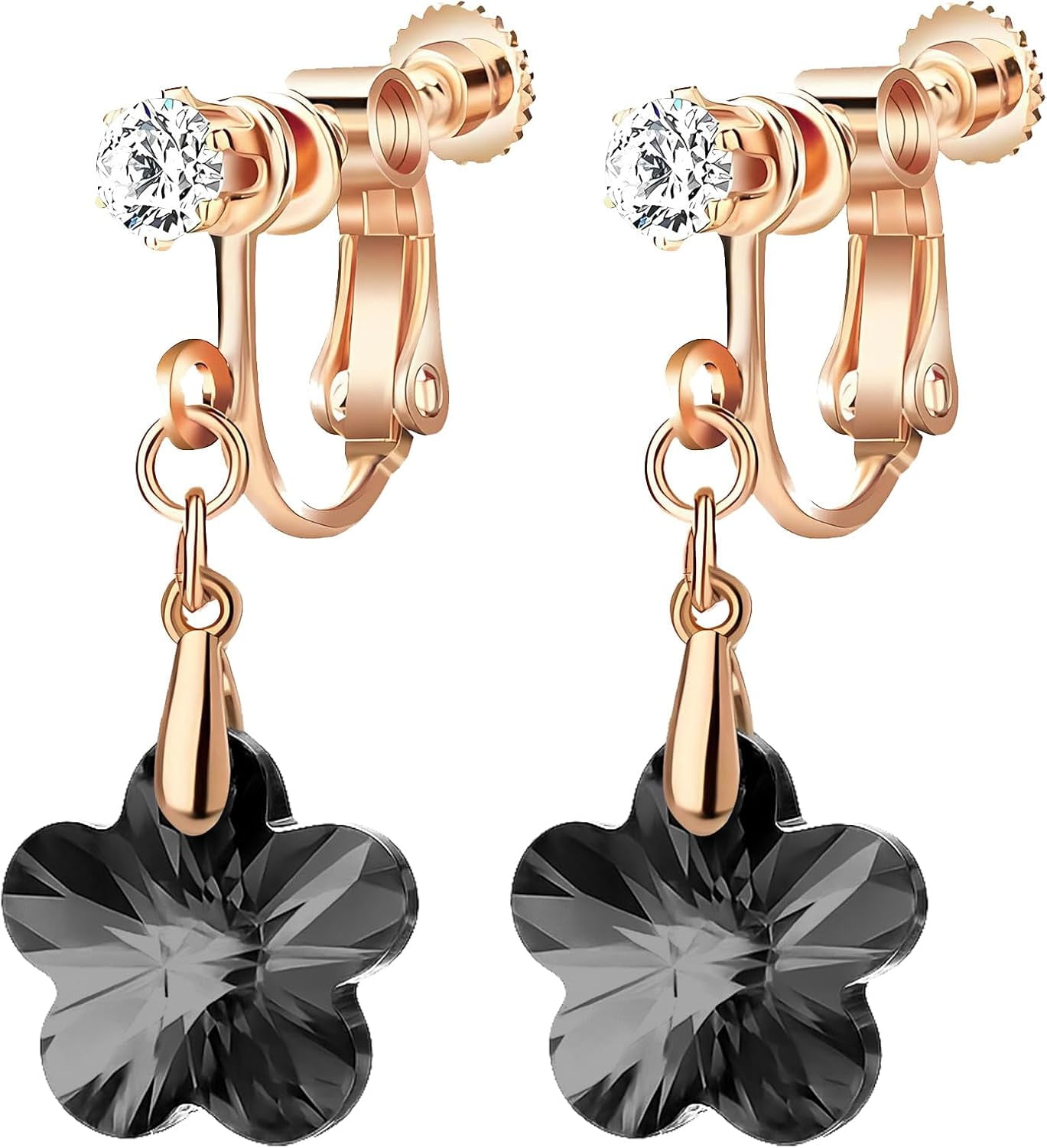 Baroque Pearl Drop Dangle Earrings For Women Cubic Crystal 14K Gold Plated Hypoallergenic Statement Jewelry Gift (Gold