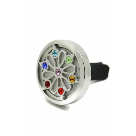 Crystal Flower Essential Oil Car Vent Diffuser Clip-On- 30mm