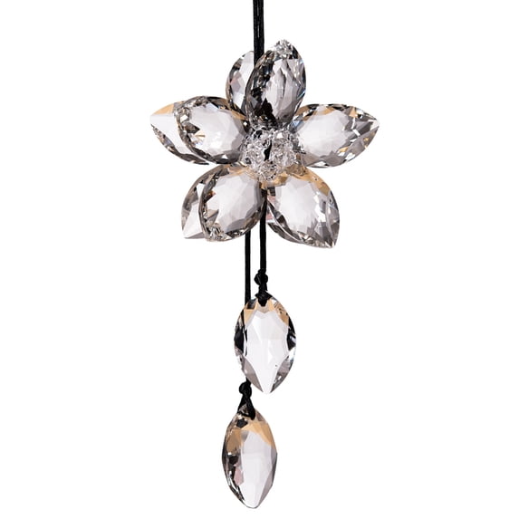 Crystal Flower Hanging Crystal Decor Home Garden Car Charm Rainbow Maker Pendant