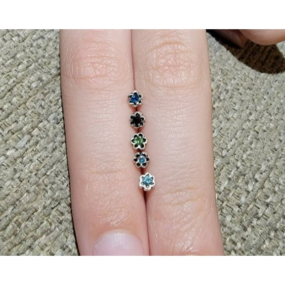 Crystal Flower Nose Bone