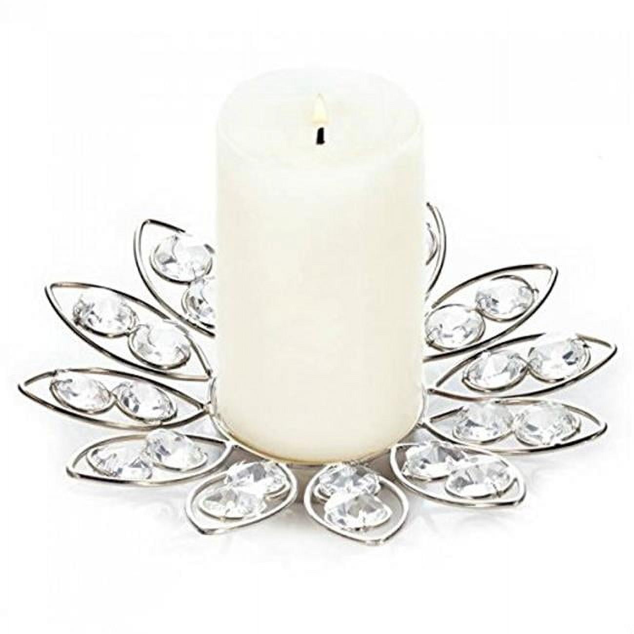 Crystal Flower Petals Candle Holder
