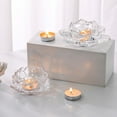 thumbnail image 1 of Crystal Flower Tealight Candle Holders Votive Candle Stand Glass Lotus Tealight Candlestick Holder For Christmas Home Wedding Party, 1 of 8