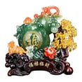 thumbnail image 1 of Crystal Fortune Tree Lucky Gourd Imitation Jade Crystal Bonsai Gem Tree Living Room TV Cabinet Fortune Ornament Housewarming Gift, 1 of 7