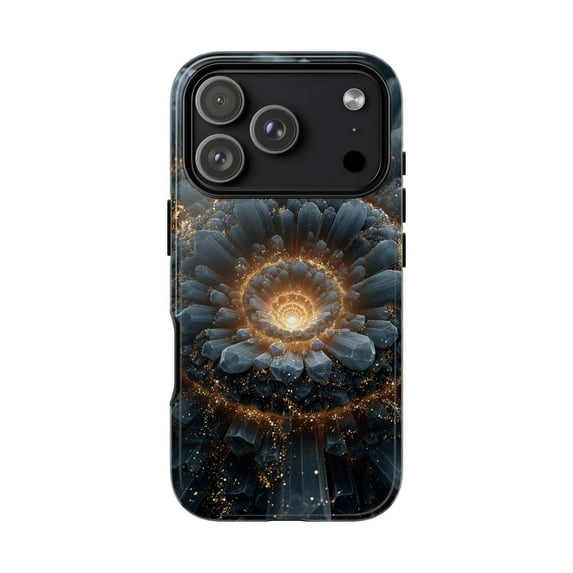 Crystal Fragment Mandala Glass Refraction Light Bloom Phone Case with iPhone 17 to 11 Pro Max