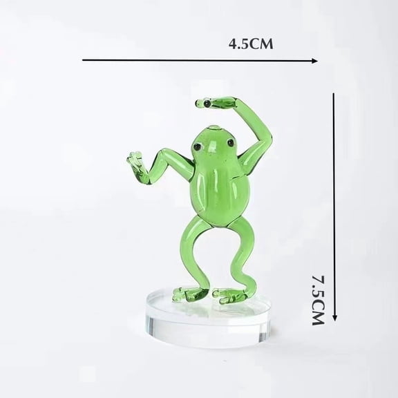Crystal Frog Figurines Glass Decor Animal Figurines, Frog Gifts for Women Collectible Figurines Paperweights Birthday for Mom FriendsFrog With Hands Bent
